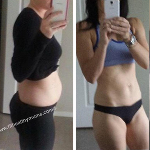 This mum had a C section and very bad ab separation and she closed her gap and got a toned mid section by following our post natal program!